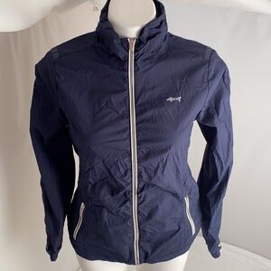 Louis Castel navy blue full zip windbreaker jacket